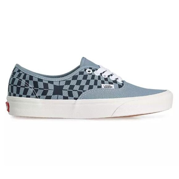 Vans Authentic Warp Checkered Blue Skate Shoes Men\'s size 8 NEW! main image 2